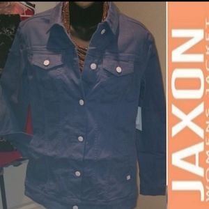 NWT SMALL LULAROE JAXON DENIM JACKET BLUE WASHED